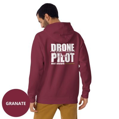 Sudadera piloto de dron granate