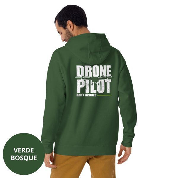 Sudadera piloto de dron verde bosque