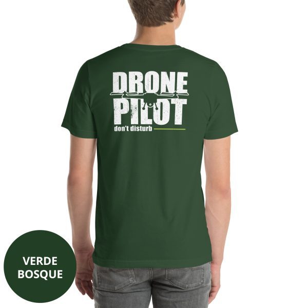 Camiseta piloto de dron verde bosque