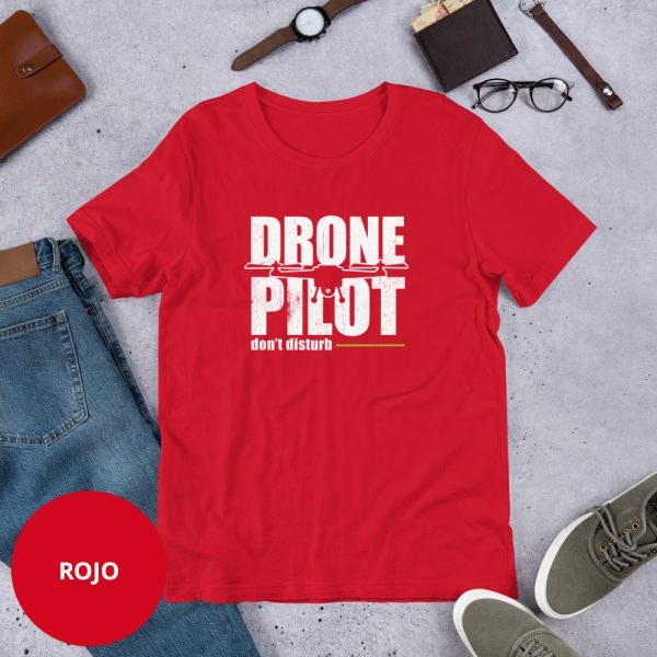 Camiseta piloto de dron roja