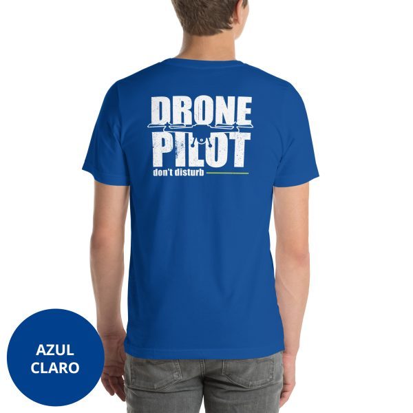 Camiseta piloto de dron azul claro